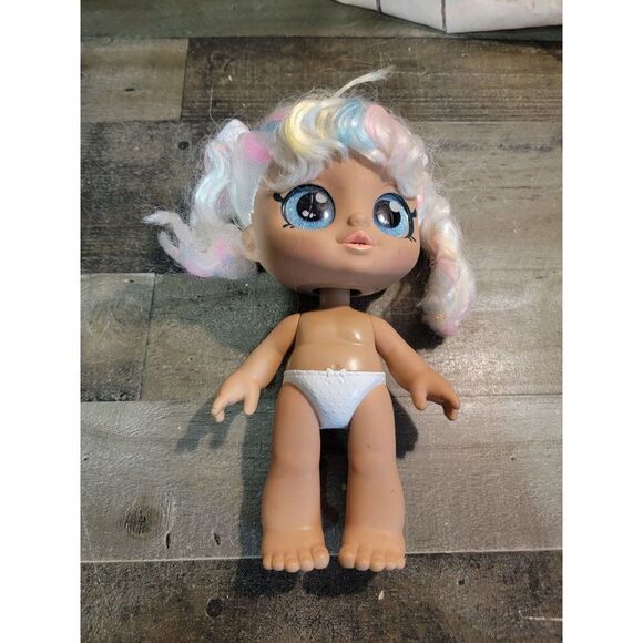 Moose baby toddler white rainbow hair toy figure - Picture 1 of 4